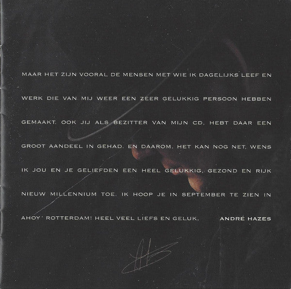 André Hazes : Want Ik Hou Van Jou (CD, Album)