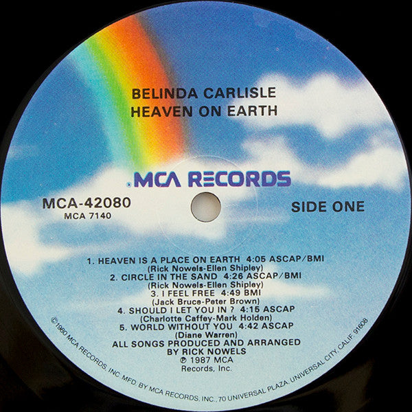 Belinda Carlisle : Heaven On Earth (LP, Album, Glo)