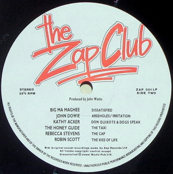 Various : Live At The Zap Club (Cabaret Poetry Music) (LP)