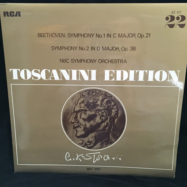 Ludwig van Beethoven, Arturo Toscanini, NBC Symphony Orchestra : Symphony No. 1 In C Major; Symphony No. 2 In D Major (LP, Mono)