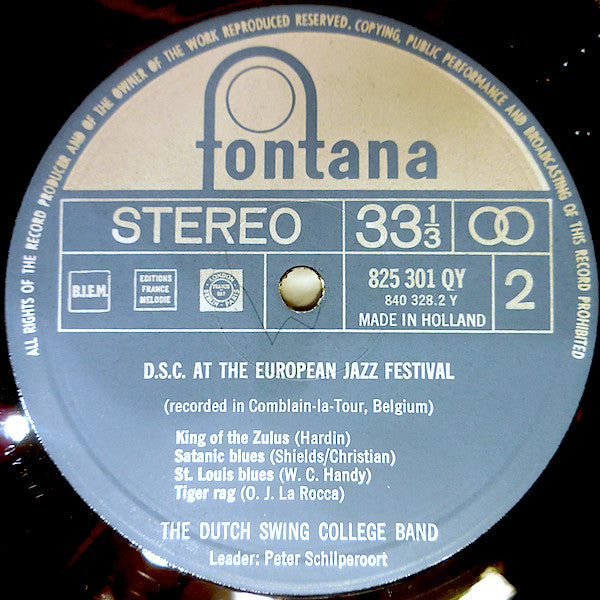 Dutch Swing College Band* : D.S.C. At The European Jazz Festival (LP, Album)