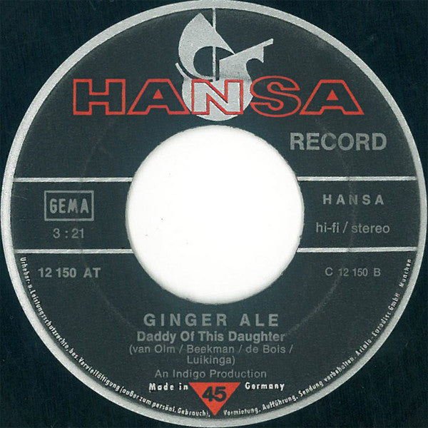 Ginger Ale (2) : Man Man Man (7", Single)