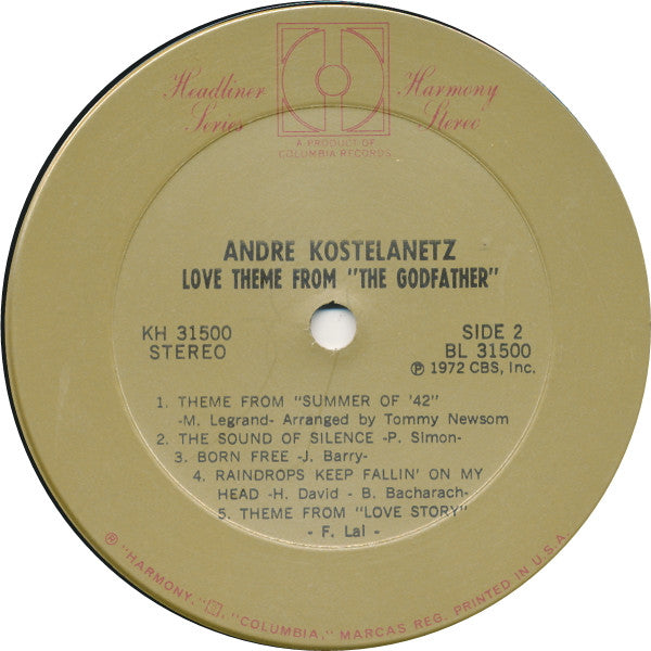 André Kostelanetz : Love Theme From "The Godfather" (LP, Album)