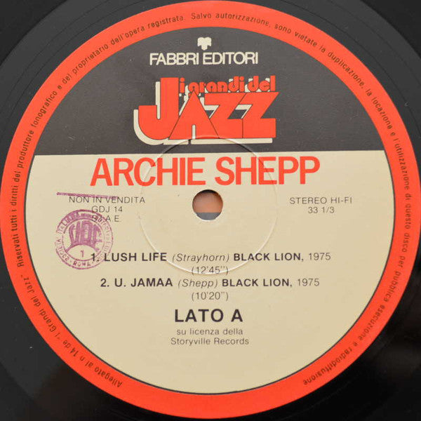 Archie Shepp : Archie Shepp (LP, Album)