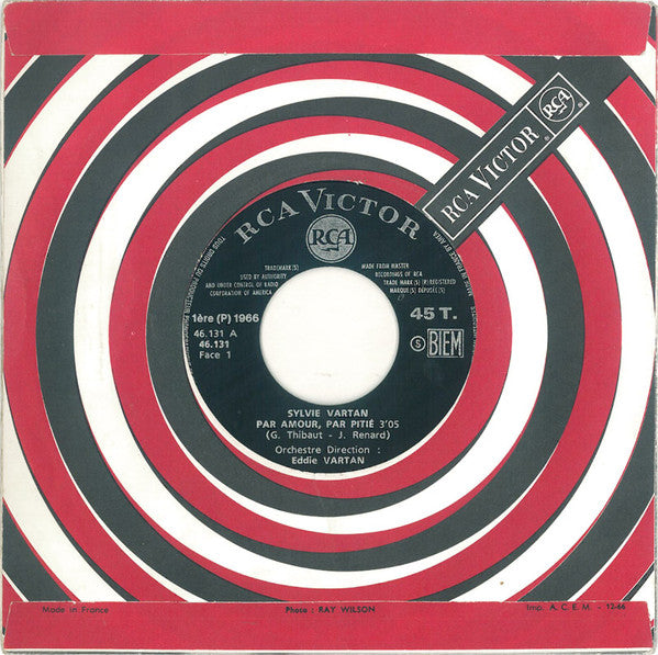 Sylvie Vartan : Par Amour, Par Pitié / Noël Sans Toi (7", Single)