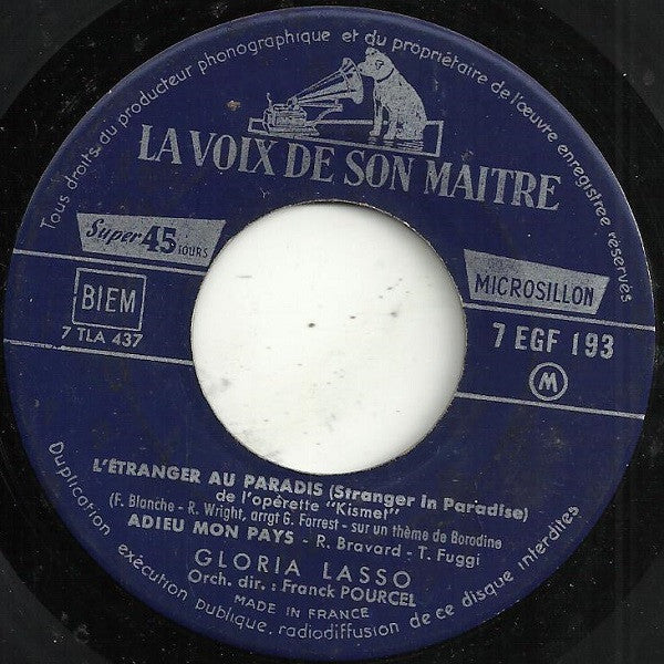 Gloria Lasso : Gloria Lasso 4 - Amour, Castagnettes Et Tango (7", EP)
