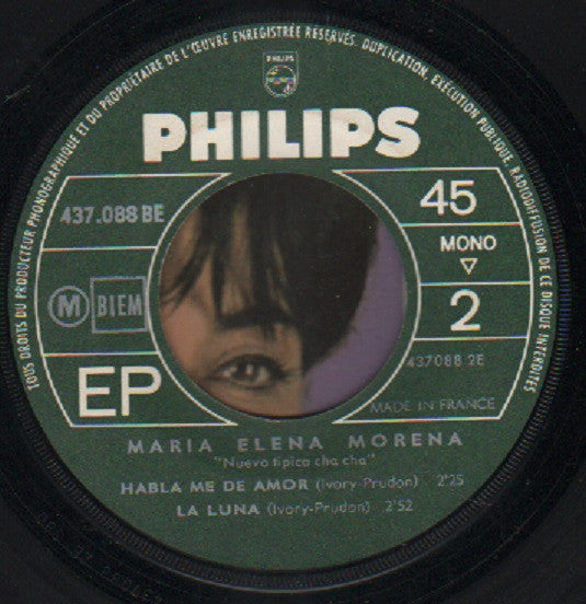 Maria Elena Morena : Nuevo Tipico Cha-Cha (7", EP, Mono)