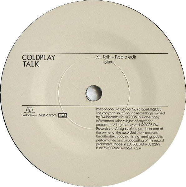 Coldplay : Talk (7", Single, Ltd)