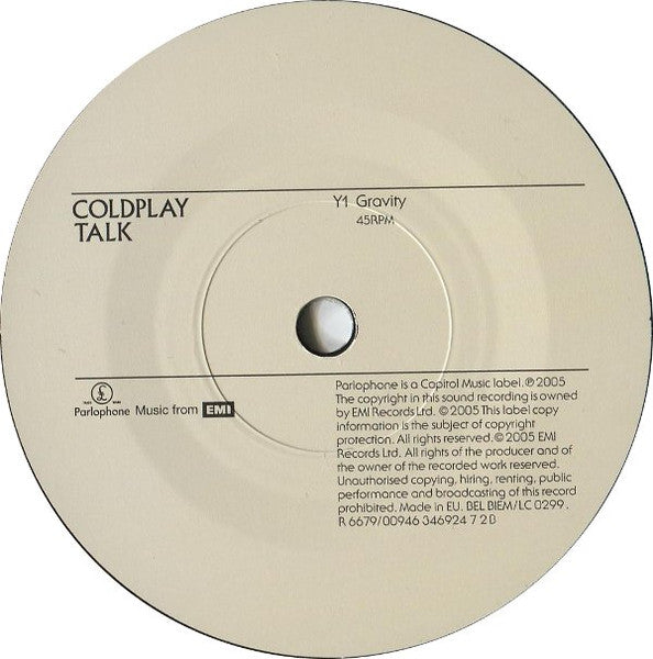 Coldplay : Talk (7", Single, Ltd)