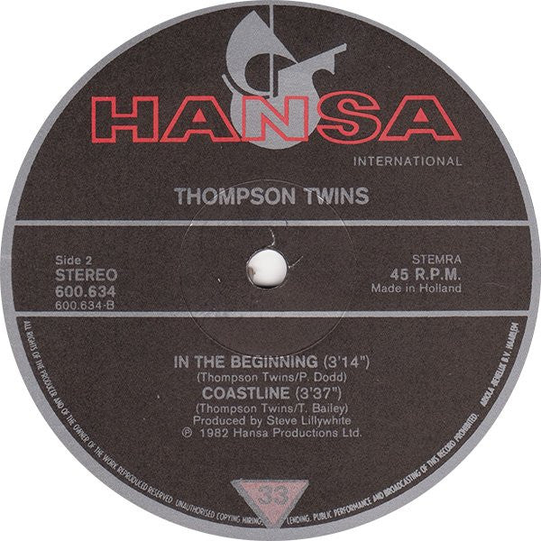 Thompson Twins : In The Name Of Love (U.S. Mix) (12", Single)