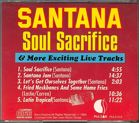 Santana : Soul Sacrifice & More Exciting Live Tracks (CD, Comp)
