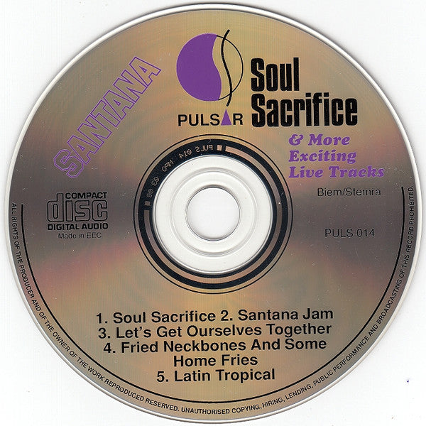 Santana : Soul Sacrifice & More Exciting Live Tracks (CD, Comp)