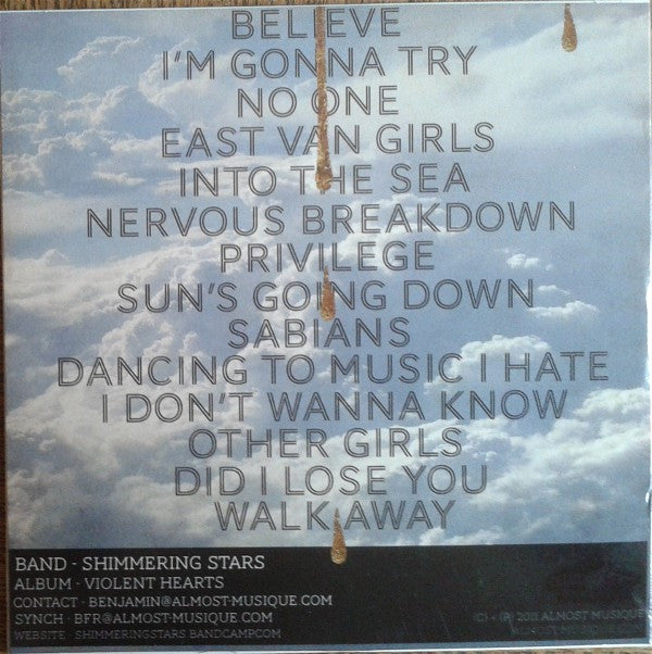 Shimmering Stars : Violent Hearts (CD, Album, Promo, Car)
