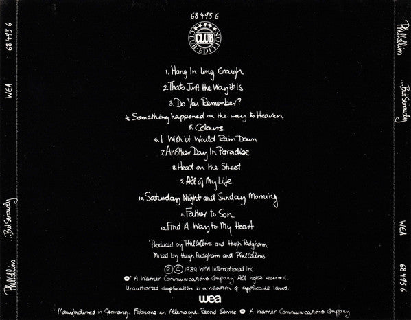 Phil Collins : …But Seriously (CD, Album, Club)