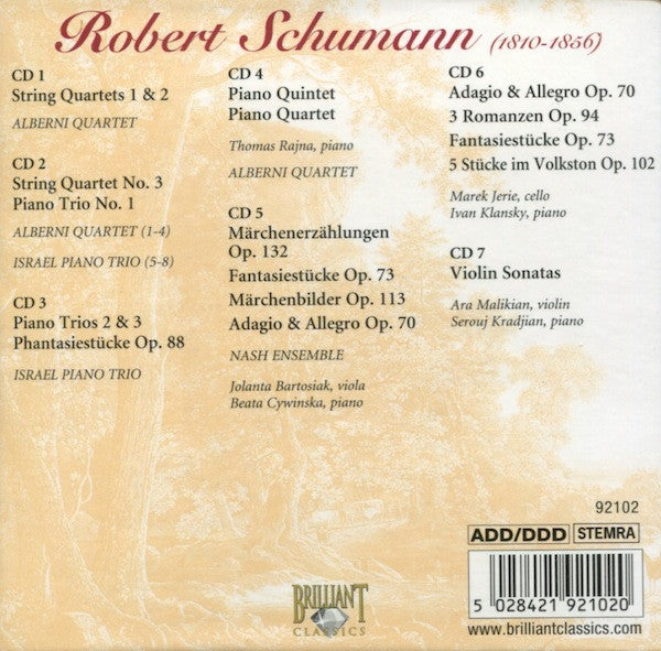Robert Schumann : Chamber Music (Complete) (7xCD, RM + Box, Comp)