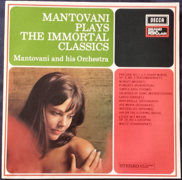 Mantovani And His Orchestra : Mantovani Plays The Immortal Classics (LP, Album)