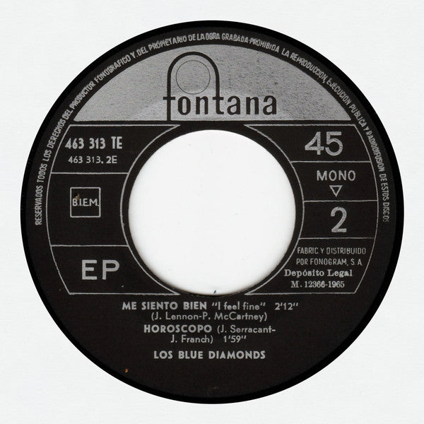 The Blue Diamonds : Siboney / Ocho Dias A La Semana (7", EP, Mono)