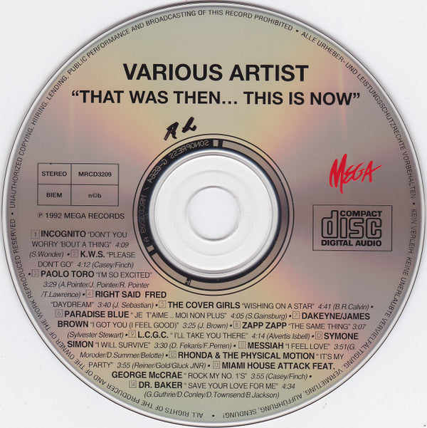 Various : That Was Then This Is Now (CD, Comp)