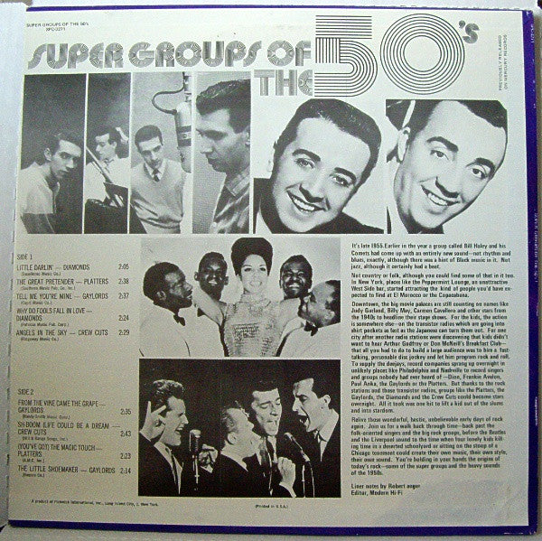The Diamonds / The Gaylords / The Crew Cuts / The Platters : Super Groups Of The 50's (LP, Comp, RE)