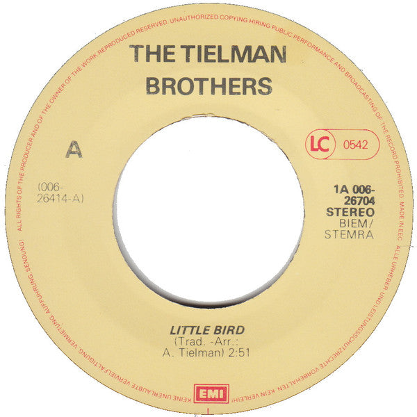 Tielman Brothers : Little Bird / Poor People (7", Single)