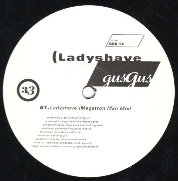 GusGus : Ladyshave (12", Promo)