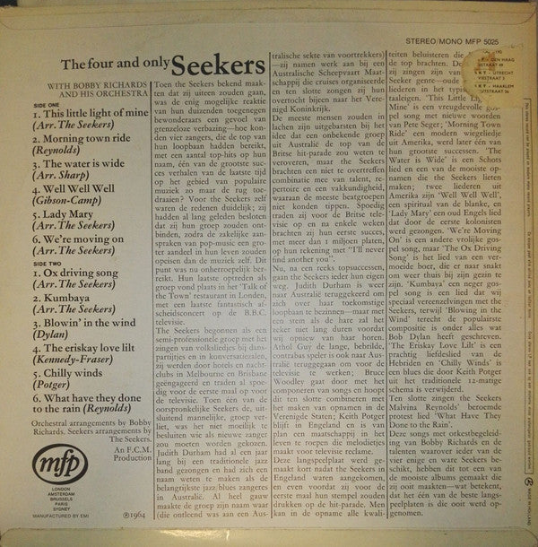 The Seekers : The Four & Only Seekers (LP, Album, RE)