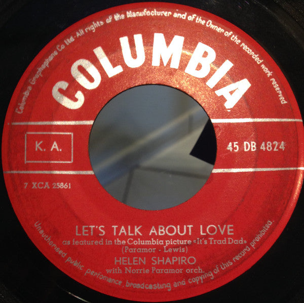 Helen Shapiro : Let's Talk About Love (7", Single)