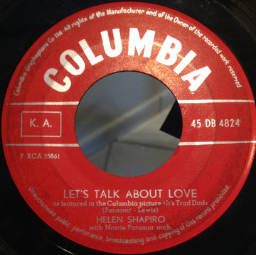 Helen Shapiro : Let's Talk About Love (7", Single)