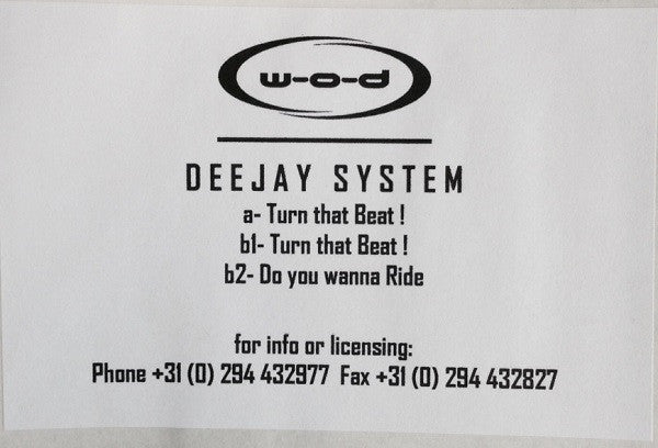 Deejay System : Turn That Beat! (12", W/Lbl)