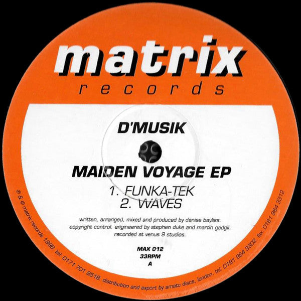 D'Musik : Maiden Voyage EP (12", EP)