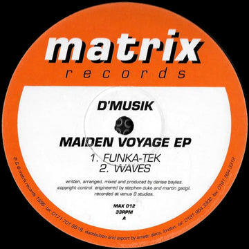 D'Musik : Maiden Voyage EP (12", EP)