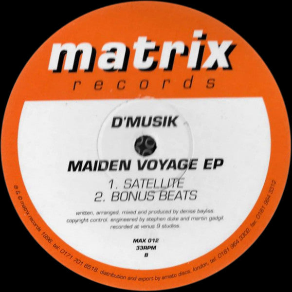 D'Musik : Maiden Voyage EP (12", EP)