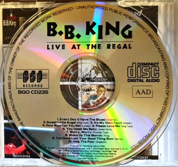 B.B. King : Live At The Regal (CD, Album, RE, RM)