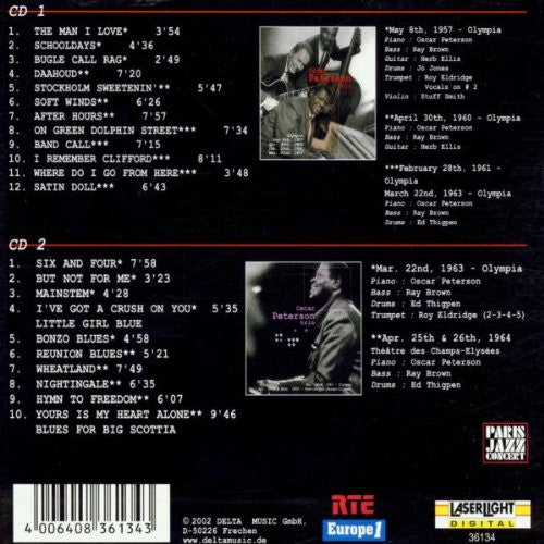 The Oscar Peterson Trio : Olympia 1957-1963: & Theatre Des Champs-Elysees Apr. 25th-26th 1964  (2xCD, Album + Box)