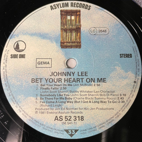 Johnny Lee (3) : Bet Your Heart On Me (LP, Album)