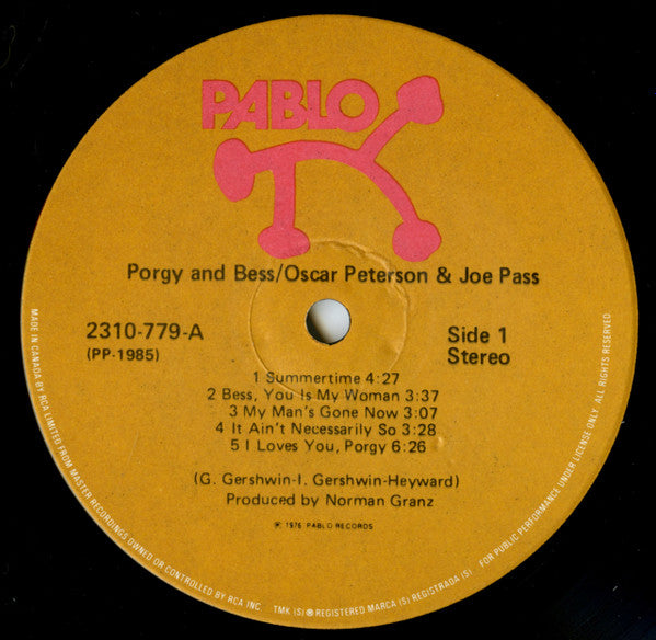 Oscar Peterson And Joe Pass : Porgy & Bess (LP, Album)