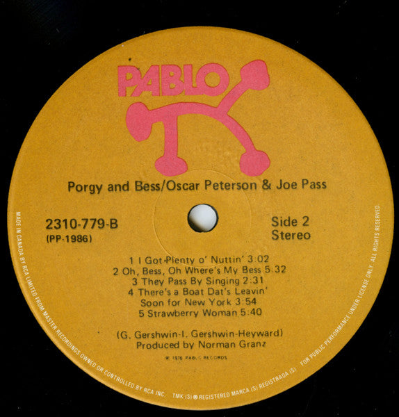 Oscar Peterson And Joe Pass : Porgy & Bess (LP, Album)
