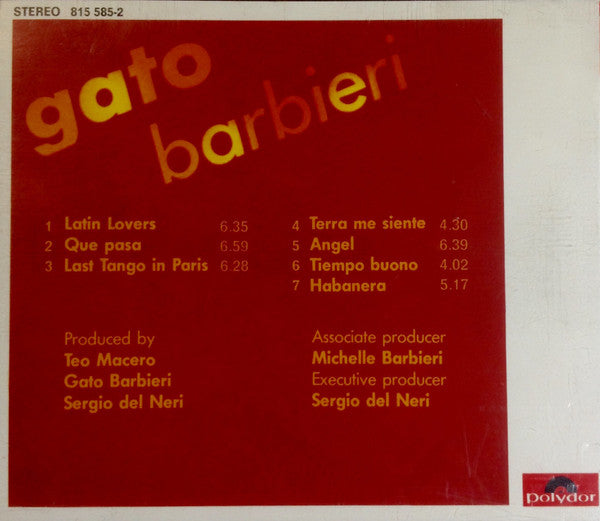 Gato Barbieri : Apasionado (CD, Album)