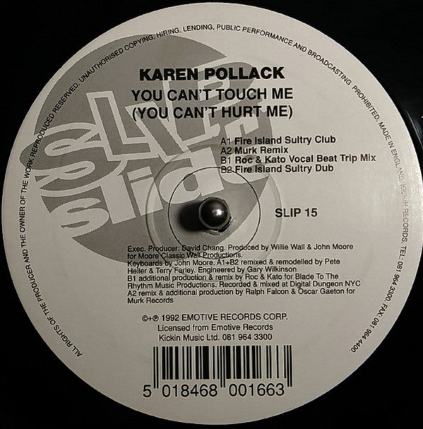 Karen Pollard : You Can't Touch Me (12")