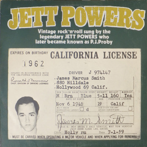 Jett Powers : California License (LP, Comp)
