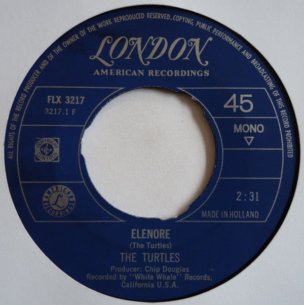 The Turtles : Elenore  (7", Single, Mono)