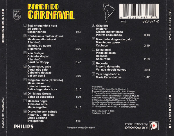 Banda Do Carnaval : Live From Rio (CD, Album)