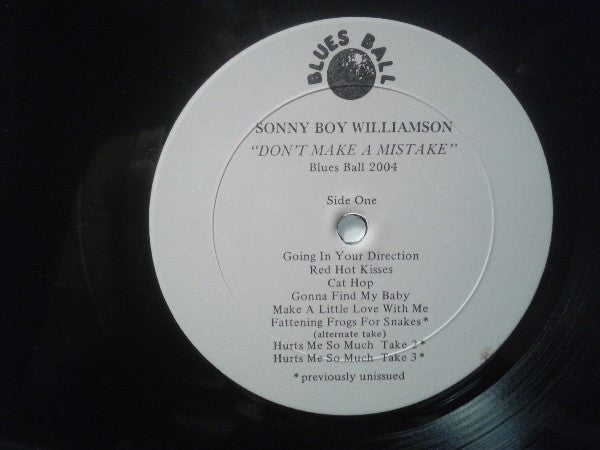 Sonny Boy Williamson (2) : Don't Make A Mistake - Unreleased And Rare Recordings 1953 - 1963 (LP, Comp)