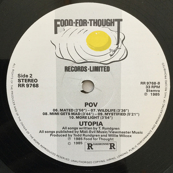 Utopia (5) : POV (LP, Album)