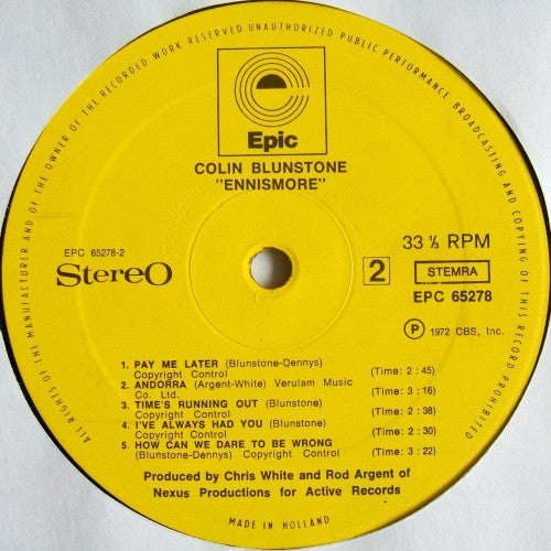 Colin Blunstone : Ennismore (LP, Album)