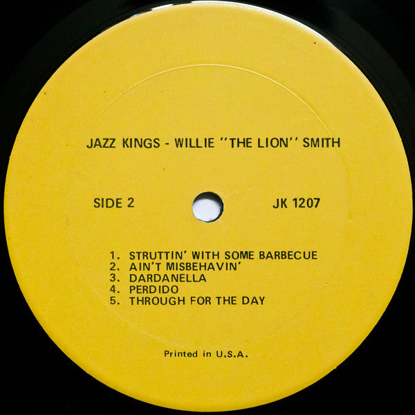 Willie "The Lion" Smith And His Allstars : Jazz Kings Immortals (LP)