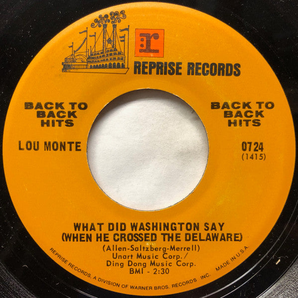 Lou Monte : Pepino The Italian Mouse / What Did Washington Say (When He Crossed The Delaware) (7", Single, RE)