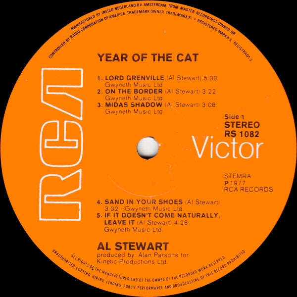Al Stewart : Year Of The Cat (LP, Album, Gat)