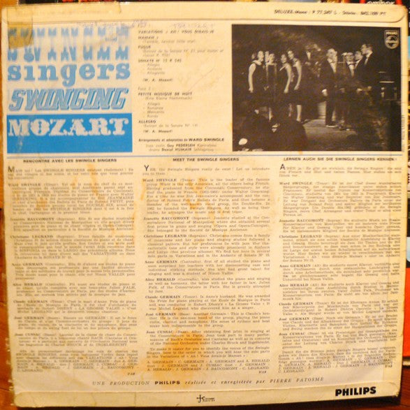 Swingle Singers* : Swinging Mozart (LP, Album, Mono)