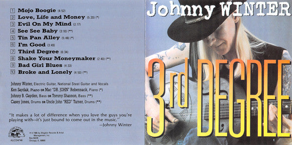Johnny Winter : 3rd Degree (CD, Album)